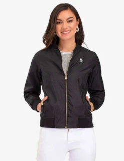 U.S. Polo Assn. SOLID BOMBER JACKET -Glimmera Cloth Shop 018352PG BLCK 1 0dec953c d087 493f a257 a094c468a733