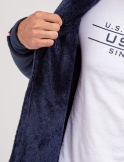 U.S. Polo Assn. SIGNATURE STRIPE SHERPA HOODIE -Glimmera Cloth Shop 106727K5 CLNV 69372