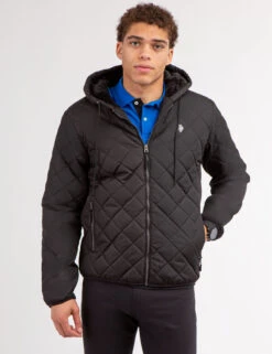 U.S. Polo Assn. DIAMOND QUILTED FLEECE JACKET -Glimmera Cloth Shop 109491P2 BLCK 68753