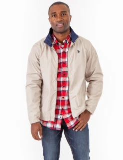 U.S. Polo Assn. COLLARED WINDBREAKER -Glimmera Cloth Shop 109521P2 THKH 73447