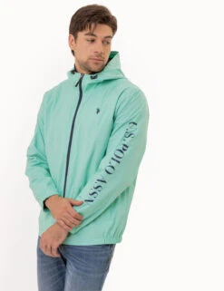 U.S. Polo Assn. USPA HEATHERED HOODED WINDBREAKER -Glimmera Cloth Shop 109708P2 JGHT 3047