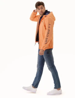 U.S. Polo Assn. USPA HEATHERED HOODED WINDBREAKER -Glimmera Cloth Shop 109708P2 OSHE 3081