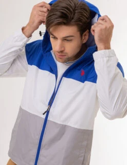 U.S. Polo Assn. TRI COLORBLOCK HEATHERED WINDBREAKER -Glimmera Cloth Shop 109711P2 BLRF 2866