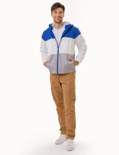 U.S. Polo Assn. TRI COLORBLOCK HEATHERED WINDBREAKER -Glimmera Cloth Shop 109711P2 BLRF 2872