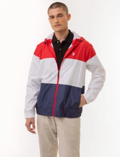 U.S. Polo Assn. TRI COLORBLOCK HEATHERED WINDBREAKER -Glimmera Cloth Shop 109711P2 ERED 2973