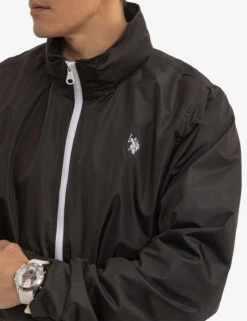 U.S. Polo Assn. STOW HOOD WINDBREAKER -Glimmera Cloth Shop 109744P2 BLCK 0965