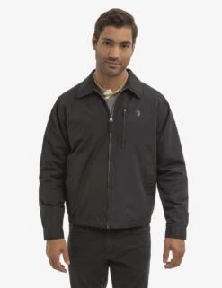 U.S. Polo Assn. LIGHTWEIGHT MICRO JACKET -Glimmera Cloth Shop 109745P5 BLCK 0804