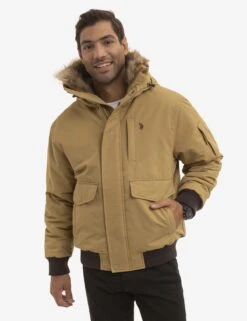 U.S. Polo Assn. FAUX FUR HOODED SNORKEL JACKET -Glimmera Cloth Shop 109760R1 CYBR 2021