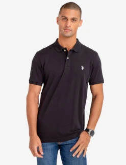 U.S. Polo Assn. SOLID INTERLOCK POLO SHIRT -Glimmera Cloth Shop 11304598 BLCK 1 6efa29f3 0d07 4106 9c2b 969b83838479