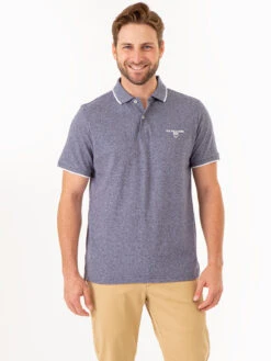 U.S. Polo Assn. MARLED YARN POLO SHIRT WITH EMBROIDERED CREST -Glimmera Cloth Shop 1135663V CLNV 75004