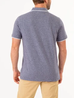 U.S. Polo Assn. MARLED YARN POLO SHIRT WITH EMBROIDERED CREST -Glimmera Cloth Shop 1135663V CLNV 75005