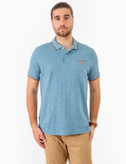 U.S. Polo Assn. MARLED YARN POLO SHIRT WITH EMBROIDERED CREST -Glimmera Cloth Shop 1135663V HDTL 73938