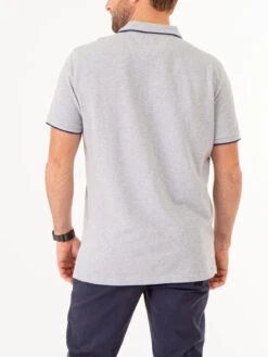 U.S. Polo Assn. MARLED YARN POLO SHIRT WITH EMBROIDERED CREST -Glimmera Cloth Shop 1135663V WHIT 74952