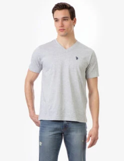 U.S. Polo Assn. SOLID V-NECK T-SHIRT -Glimmera Cloth Shop 11390304 LTGY 11420