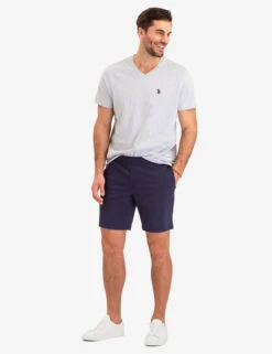 U.S. Polo Assn. SOLID V-NECK T-SHIRT -Glimmera Cloth Shop 11390304 LTGY 2