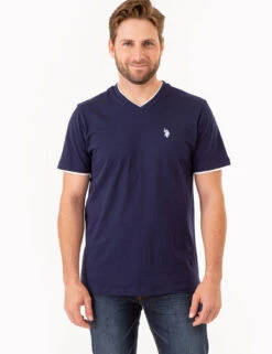 U.S. Polo Assn. DOUBLE V-NECK T-SHIRT -Glimmera Cloth Shop 11415304 CLNV 75187