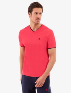 U.S. Polo Assn. DOUBLE V-NECK T-SHIRT -Glimmera Cloth Shop 11415304 WNTB 82231