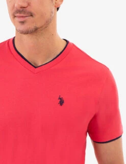 U.S. Polo Assn. DOUBLE V-NECK T-SHIRT -Glimmera Cloth Shop 11415304 WNTB 82233