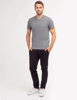 U.S. Polo Assn. TWISTED YARN V-NECK T-SHIRT -Glimmera Cloth Shop 11438319 BLCK 68901