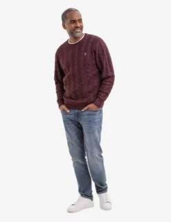 U.S. Polo Assn. CABLE CREW NECK SWEATER -Glimmera Cloth Shop 115216 CSGR 16635