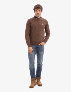U.S. Polo Assn. SOLID JERSEY CREW NECK SWEATER -Glimmera Cloth Shop 115243 COPPERHEATHER 16063