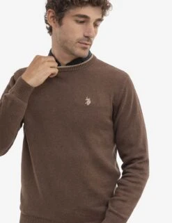 U.S. Polo Assn. SOLID JERSEY CREW NECK SWEATER -Glimmera Cloth Shop 115243 COPPERHEATHER 16084