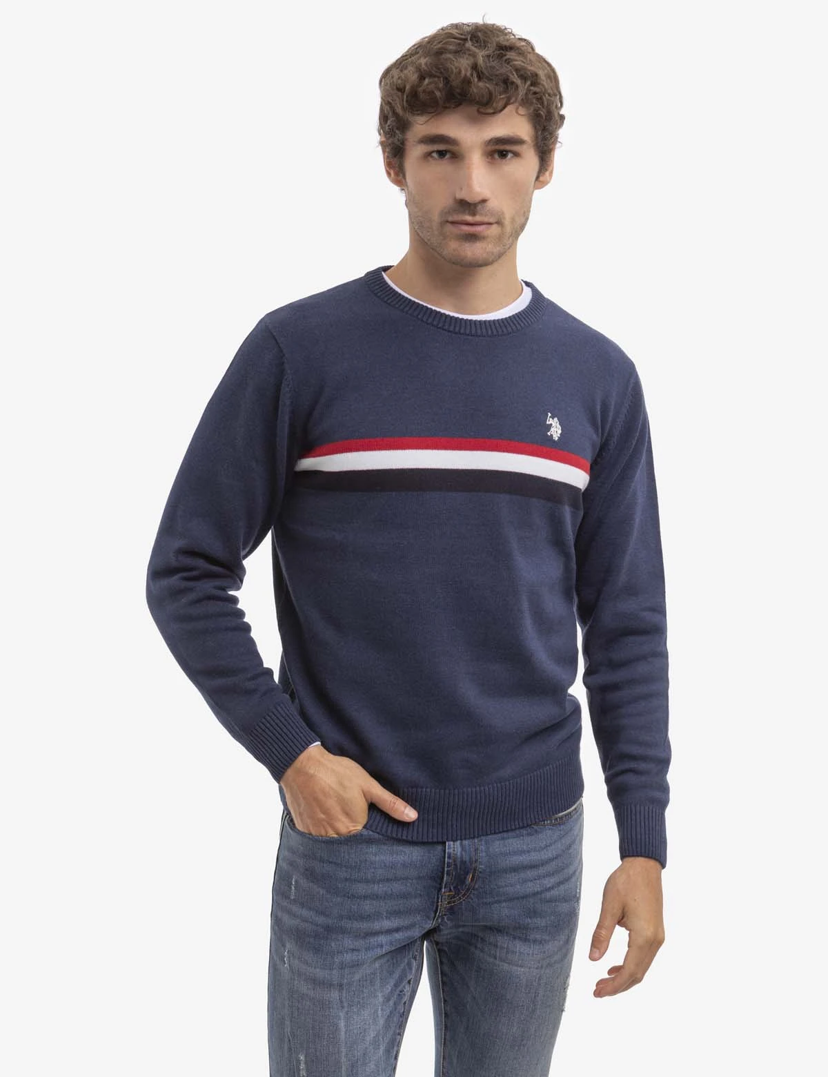U.S. Polo Assn. SIGNATURE STRIPE CREW NECK SWEATER 5 U.S. Polo Assn. SIGNATURE STRIPE CREW NECK SWEATER - Image 5