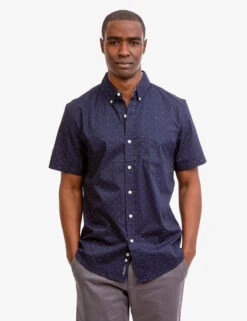 U.S. Polo Assn. DOT PRINT POPLIN SHORT SLEEVE SHIRT -Glimmera Cloth Shop 115929VI CLNV 6725