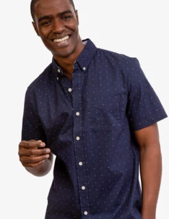 U.S. Polo Assn. DOT PRINT POPLIN SHORT SLEEVE SHIRT -Glimmera Cloth Shop 115929VI CLNV 6733
