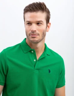 U.S. Polo Assn. SOLID PIQUE SMALL LOGO POLO SHIRT -Glimmera Cloth Shop 116015 8800A.1.KELLY GREEN NAVY