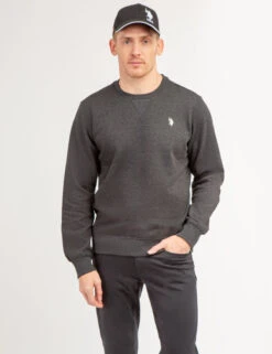 U.S. Polo Assn. SOLID CREW NECK SWEATSHIRT -Glimmera Cloth Shop 1186438R BKHT 66098