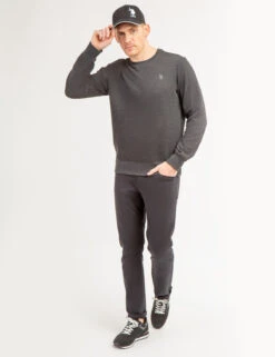 U.S. Polo Assn. SOLID CREW NECK SWEATSHIRT -Glimmera Cloth Shop 1186438R BKHT 66102