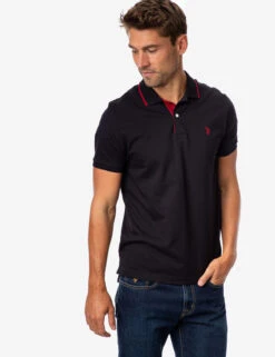 U.S. Polo Assn. SLIM FIT STRETCH SOLID PIQUE POLO SHIRT -Glimmera Cloth Shop 118716EE BLCK 5313