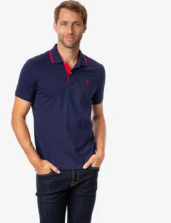 U.S. Polo Assn. SLIM FIT STRETCH SOLID PIQUE POLO SHIRT