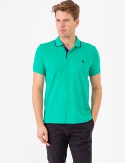 U.S. Polo Assn. SLIM FIT STRETCH PIQUE SOLID POLO SHIRT -Glimmera Cloth Shop 118716EE DPGN 74175