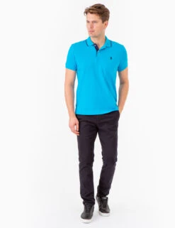U.S. Polo Assn. SLIM FIT STRETCH PIQUE SOLID POLO SHIRT -Glimmera Cloth Shop 118716EE DTWB 74124
