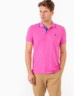 U.S. Polo Assn. SLIM FIT STRETCH PIQUE SOLID POLO SHIRT -Glimmera Cloth Shop 118716EE PKPZ 74299