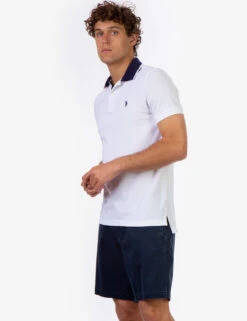 U.S. Polo Assn. SLIM FIT STRETCH SOLID PIQUE POLO SHIRT -Glimmera Cloth Shop 118716EE WHITE 15402