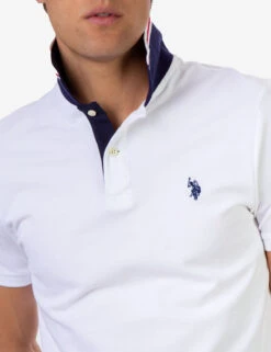 U.S. Polo Assn. SLIM FIT STRETCH SOLID PIQUE POLO SHIRT -Glimmera Cloth Shop 118716EE WHITE 15408