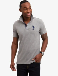 U.S. Polo Assn. SLIM FIT STRETCH SOLID POLO SHIRT -Glimmera Cloth Shop 118717EE CPGY 1 ab68fe1b 9e76 4556 910b c468cc2b79d6