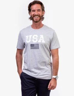 U.S. Polo Assn. USA GRAPHIC T-SHIRT -Glimmera Cloth Shop 11A31404 LTGY 0315