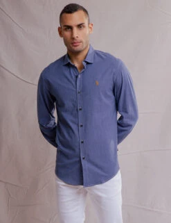 U.S. Polo Assn. WHITE LABEL STRETCH CHAMBRAY SHIRT -Glimmera Cloth Shop 11A527WJ CERB 1184