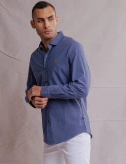 U.S. Polo Assn. WHITE LABEL STRETCH CHAMBRAY SHIRT -Glimmera Cloth Shop 11A527WJ CERB 1196