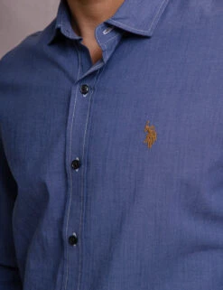 U.S. Polo Assn. WHITE LABEL STRETCH CHAMBRAY SHIRT -Glimmera Cloth Shop 11A527WJ CERB 1218