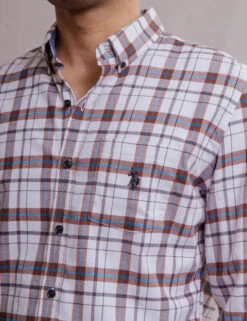 U.S. Polo Assn. WHITE LABEL RECYCLED PLAID SHIRT -Glimmera Cloth Shop 11A528XK WHWN 1434