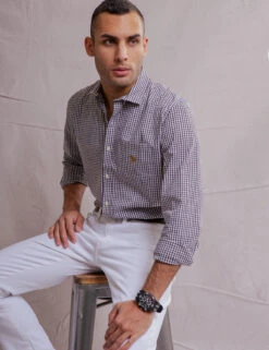 Glimmera Cloth Shop 8 U.S. Polo Assn. WHITE LABEL GINGHAM POPLIN SHIRT