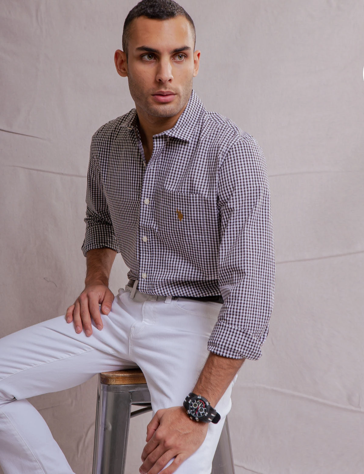 U.S. Polo Assn. WHITE LABEL GINGHAM POPLIN SHIRT 1 U.S. Polo Assn. WHITE LABEL GINGHAM POPLIN SHIRT