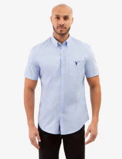 U.S. Polo Assn. SHORT SLEEVE STRETCH POPLIN SHIRT