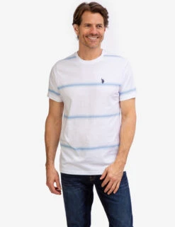 U.S. Polo Assn. OMBRE STRIPE JERSEY T-SHIRT -Glimmera Cloth Shop 11A69319 WHIT 44623