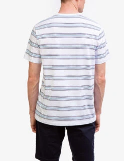 U.S. Polo Assn. STRIPED JERSEY CREW NECK T-SHIRT -Glimmera Cloth Shop 11A694 WHIT 44178